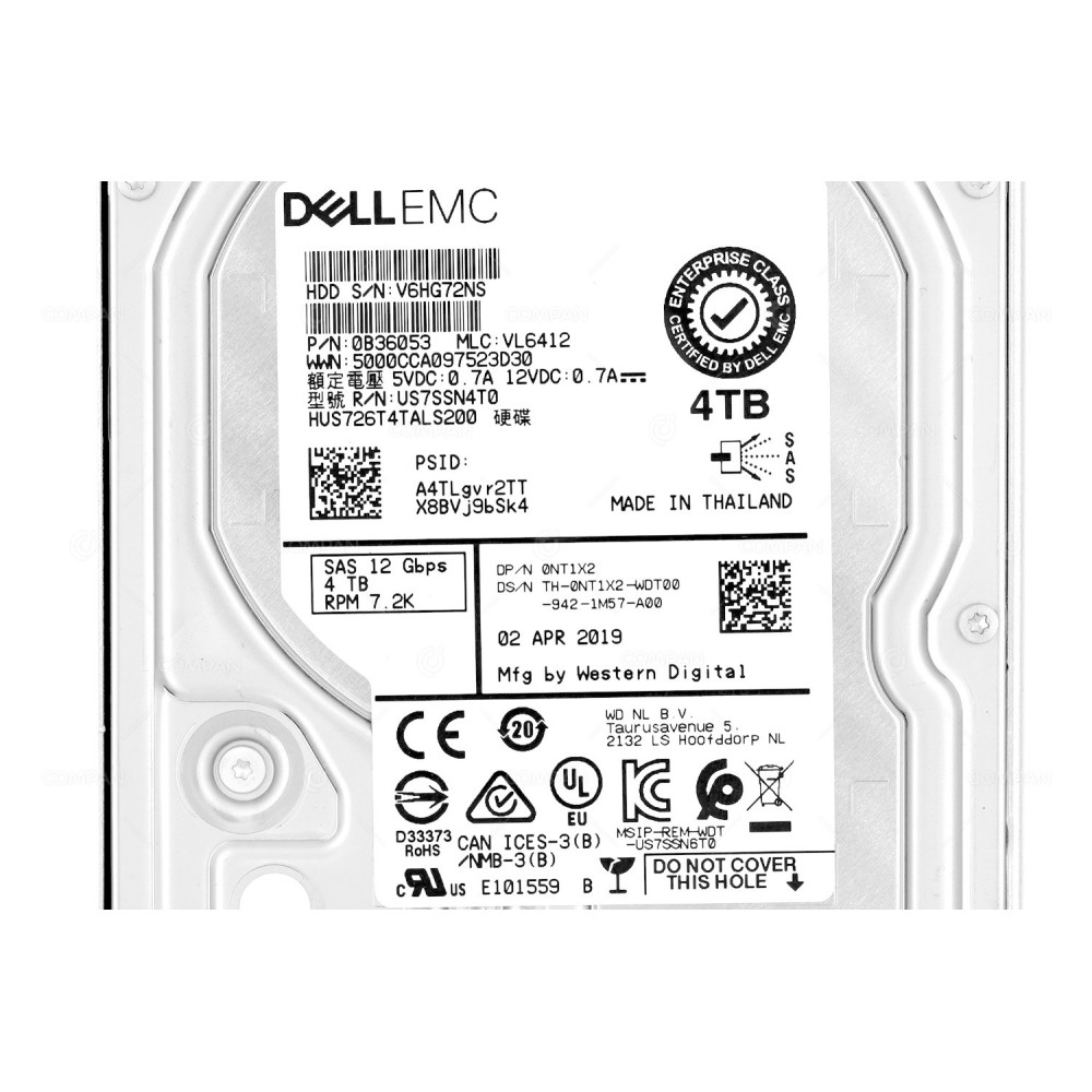 NT1X2 G14  DELL HDD 4TB 7.2K SAS 12G 3.5" LFF